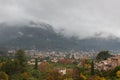 View of Biniaraix, a small village in Soller Valley surrounded by the Serra deÃÂ TramuntanaÃÂ mountains Royalty Free Stock Photo